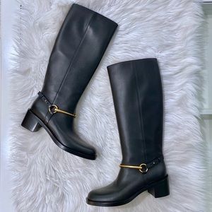 Gucci Tess Horsebit Riding Boot Tall 38.5